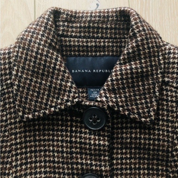 Banana Republic Wool Blend Houndstooth Jacket - Picture 5 of 11
